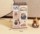 Sổ học từ vựng hình capybara