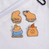 Huy hiệu, ghim cài kim loại trang trí - Capybara