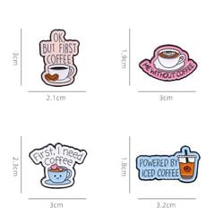 Huy hiệu, ghim cài kim loại trang trí - Coffee