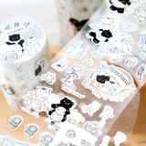 Sticker hình dán trang trí dạng cuộn - Đôi mèo dễ thương Be with you