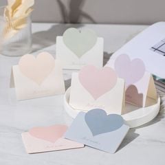 Thiệp trái tim đơn giản nhiều màu (Mẫu ngẫu nhiên)
