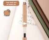 Bút mực đen 0.5mm hình capybara nắp xoay