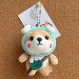 Móc khóa bông - Chó Shiba đội mũ