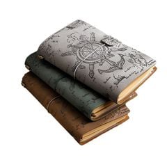 Sổ tay A6 bìa giả da - Bản đồ