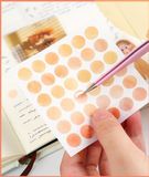 Bộ 25 tờ dot sticker chấm tròn trang trí