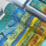 Hộp 10 cuộn washi tape trang trí chủ đề danh họa