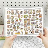 Sticker, hình dán trang trí bộ 100 sticker hoạt hình dễ thương