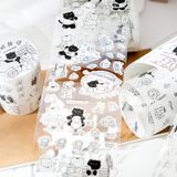 Sticker hình dán trang trí dạng cuộn - Đôi mèo dễ thương Be with you