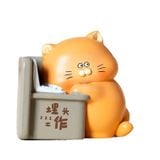 Mô hình trang trí hộp mù blind box - Nhân viên mèo ú