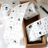 Sticker hình dán trang trí dạng cuộn - Đôi mèo dễ thương Be with you
