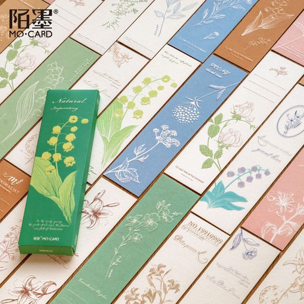 Bookmark, kẹp sách giấy dập họa tiết - Dấu ấn thiên nhiên
