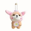 Móc khóa bông - Chó Shiba đội mũ