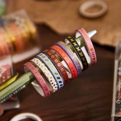 Hộp 20 cuộn băng keo trang trí washi tape 5mm (Mẫu ngẫu nhiên)