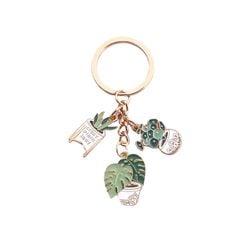Móc khóa kim loại - Chậu cây