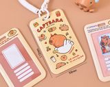 Bao đựng thẻ học sinh sinh viên nhân viên hình capybara