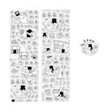 Sticker hình dán trang trí dạng cuộn - Đôi mèo dễ thương Be with you