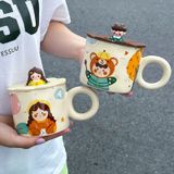 Ly cốc sứ cô cậu bé dễ thương