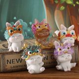 Mô hình trang trí hộp mù blind box- Thỏ múa lân an khang