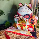 Ống đựng tiền, tượng mèo chiêu tài cỡ lớn
