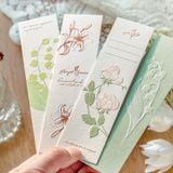 Bookmark, kẹp sách giấy dập họa tiết - Dấu ấn thiên nhiên