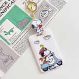 Móc khóa đeo thẻ nhiều mẫu dễ thương Snoopy