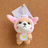 Móc khóa bông - Chó Shiba đội mũ