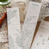 Bookmark, kẹp sách giấy dập họa tiết - Dấu ấn thiên nhiên