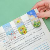 Bookmark nam châm, kẹp đánh dấu sách phong cách tranh sáp dầu