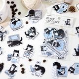Sticker, hình dán trang trí - Nhật kí mèo đen