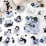 Sticker, hình dán trang trí - Nhật kí mèo đen