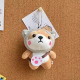 Móc khóa bông - Chó Shiba đội mũ