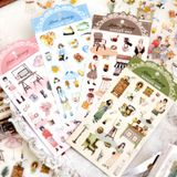 Sticker, hình dán trang trí tập sổ journal Retro Memory