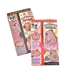 Sổ học từ vựng hình capybara