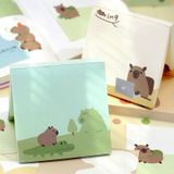 Bộ 100 tờ giấy note giấy ghi chú chuột lang capybara