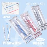 Bộ 3 cây bút mực, bút highlight, con dấu ngôi sao Planwith