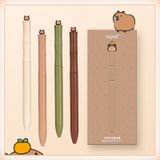 Bút mực đen 0.5mm hình capybara nắp xoay