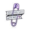 Pin cài, ghim cài trang trí kim loại - You are safe with me