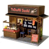 Mô Hình Gỗ DIY Nhật Bản - Sushi Tedomi - QA01 (Tặng Keo Siliglue 30ml)