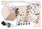 Bộ sticker hình dán 2.5D trang trí nội thất, cảnh quan
