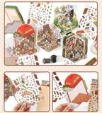 Bộ sticker hình dán 2.5D trang trí nội thất, cảnh quan