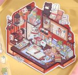 Bộ sticker hình dán trang trí 2.5D - Góc bàn