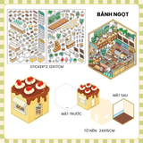 Bộ sticker hình dán 2.5D trang trí nội thất, cảnh quan