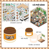Bộ sticker hình dán 2.5D trang trí nội thất, cảnh quan