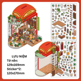 Bộ sticker hình dán 2.5D trang trí nội thất, cảnh quan