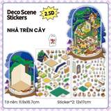 Bộ sticker hình dán 2.5D trang trí nội thất, cảnh quan