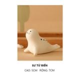 Mô hình trang trí đất sét trắng - động vật trắng đen