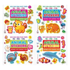 Bóc Dán Hình Phát Triển IQ-EQ-CQ - Animal Sticker - Động Vật Đáng Yêu (Cuốn lẻ)