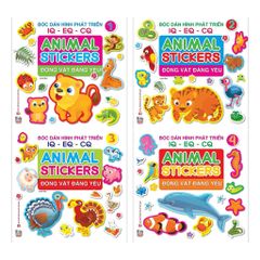 Bóc Dán Hình Phát Triển IQ-EQ-CQ - Animal Sticker - Động Vật Đáng Yêu (Cuốn lẻ)