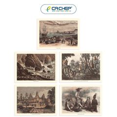 Bộ Postcards Hành trình thám hiểm Đông Dương (5 tấm)