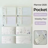 Sổ lịch Planner 2025 size Pocket bỏ túi sổ kế hoạch Crabit Planerin Collection (Mẫu ngẫu nhiên)